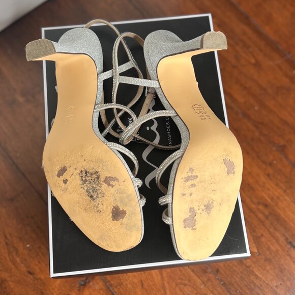 NINA Anna Sandal Heel True Silver Luna Shine 10M - Picture 7 of 7